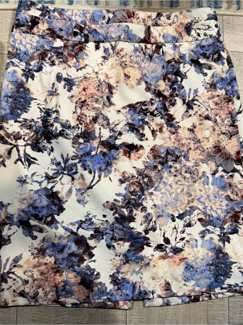 Grace Elements Floral Mini Skirt in Blue, Pink & Cream